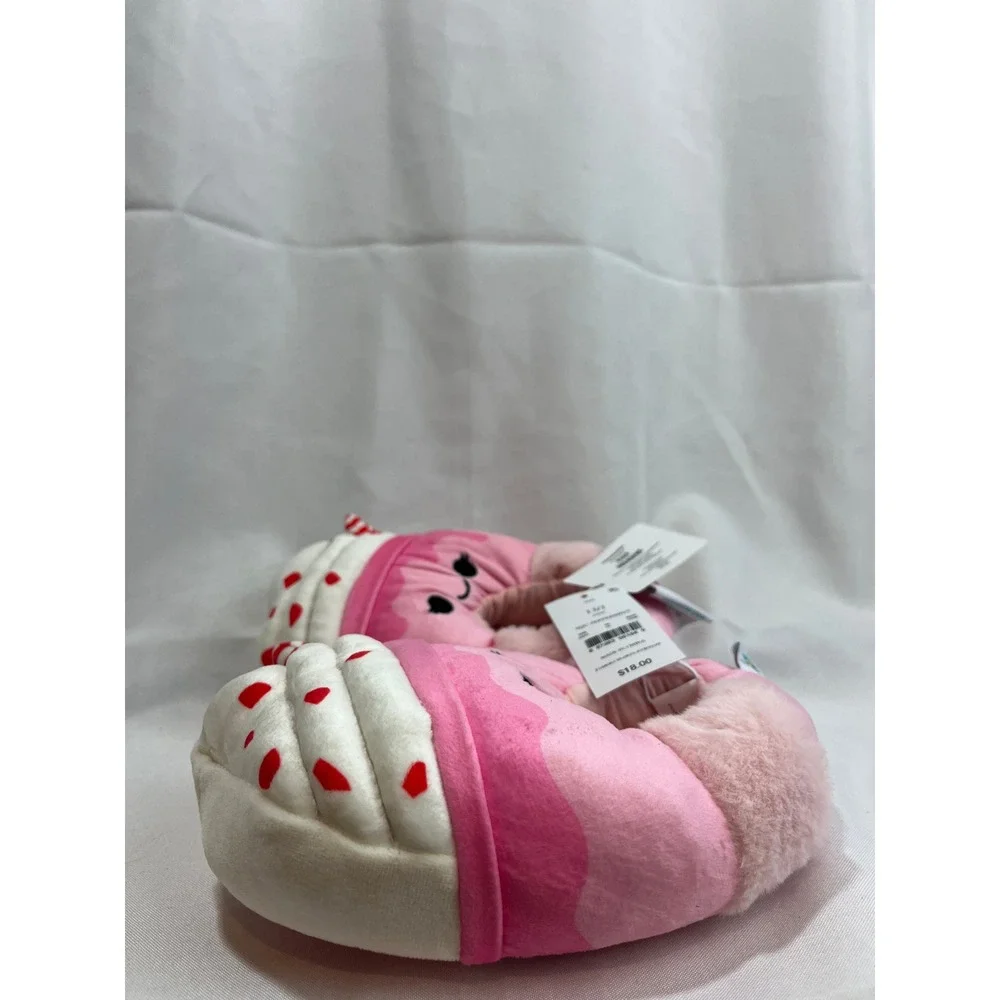 Squishmallows‎ Peppermint Pink Milkshake Plush Slippers Kids Size 13/1 Jazwares